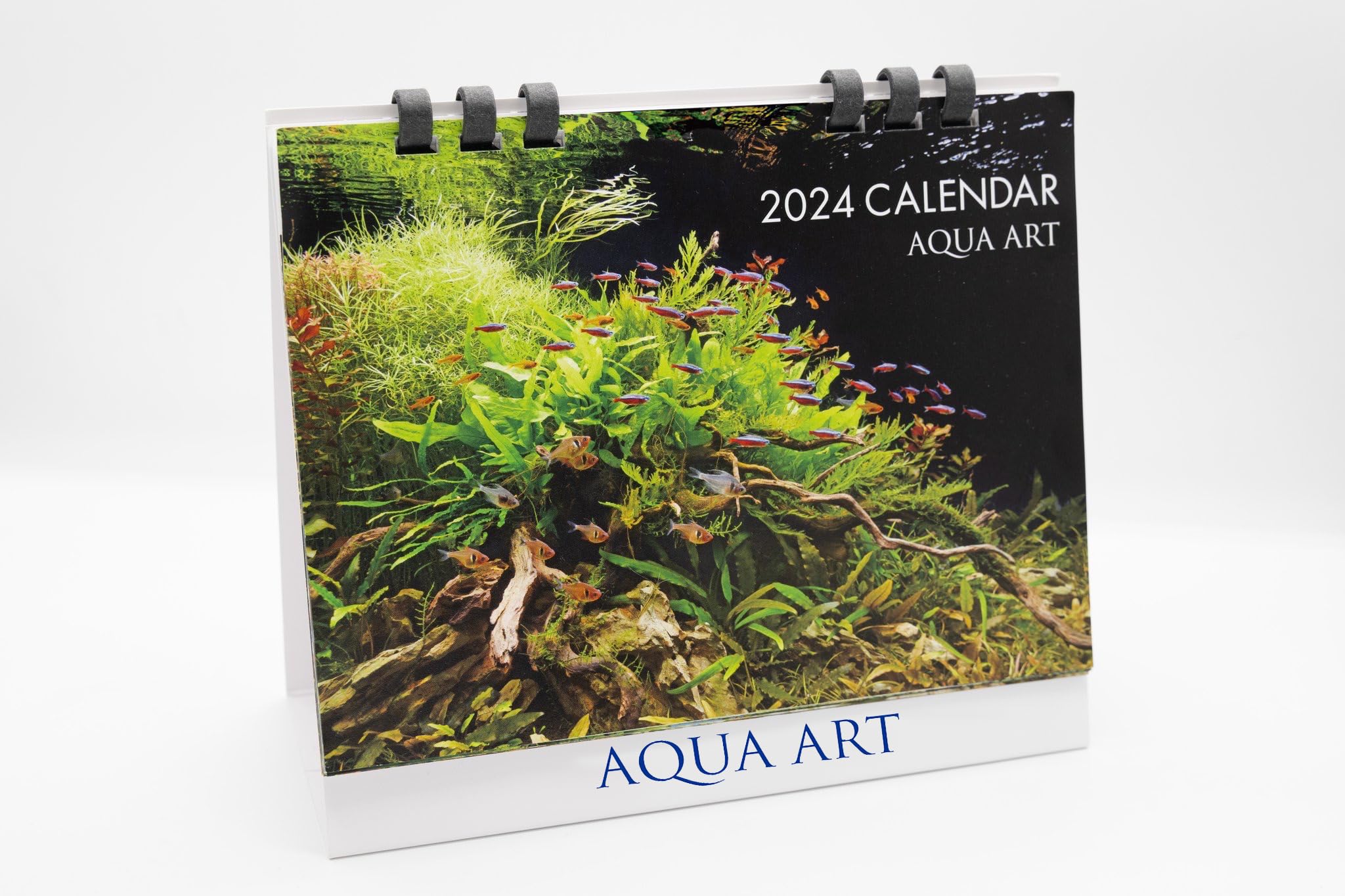 2024年 AQUA ART 熱帯魚卓上カレンダー(月めくり・リング